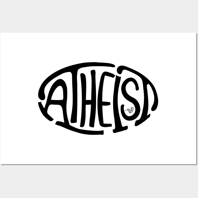 Atheist Oval by Tai's Tees Wall Art by TaizTeez